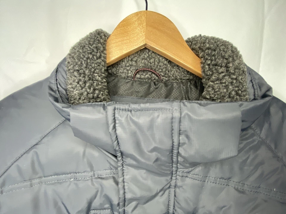 Hawke & Co. 男式 Puffer 夹克深灰色全拉链填充尺寸 L *无帽* — 第 4/4 张图片