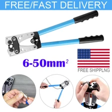 Large Wire Terminal Crimping Tool 6-50mm² Cable Lug Crimper Cu/Al Terminal Plier