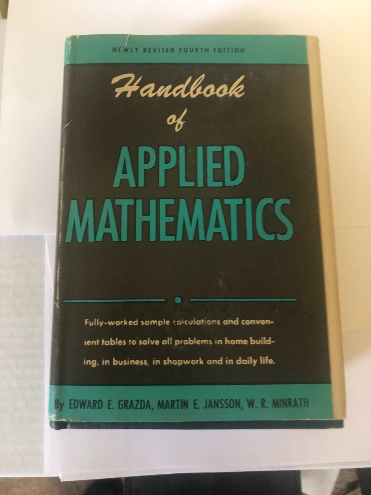 Handbook of APPLIED MATHEMATICS 4th Edition 1966 hardcover book | eBay