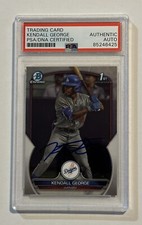 Kendall George Autograph Signed 2023 Bowman Chrome Rookie Card - PSA/DNA Blue