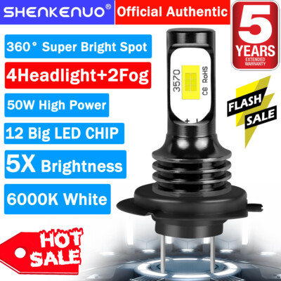 For Subaru B9 Tribeca 2006-2007 LED Headlight Bulb High Low Beam + Fog Light HKB