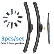 Xkorr 24"21"12" Windshield Wiper Blades Fit for 2017-2008 Buick Enclave, 3pcs