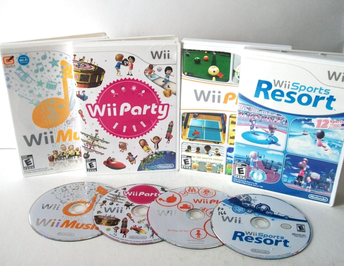 Wii Party Sports Resort Play Music Nintendo Wii Games Lot Multiplayer  Family