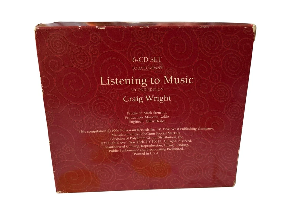 6-CD SET To Accompany Listening to Music Second Edition Craig Wright - Image 3 of 4