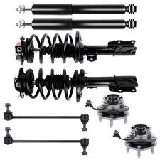 Front Struts & Rear Shocks & Wheel Bearing Hub & Sway Bars Fits 05-09 Pontiac G6