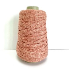 1 x partial cone of Italian Natural Fantasy Fettuccia tape yarn-230 g. Pink Marl
