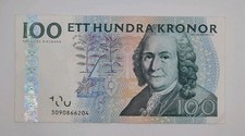 2003 SWEDEN, Sveriges Riksbank - 100 Kronor SEK Banknote Serial No. 3090866204