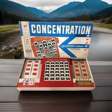 Concentration Board Game 8th Eighth Edition Vintage 1964 Milton Bradley