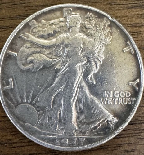 1947 50c Walking Liberty Silver Half Dollar - RAW - Toned / Nice Coin