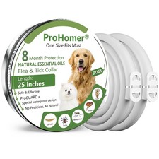 2pz Collare Antipulci Antiparassitario per Tutti i Tipi Di Cani Efficacia 8 Mesi