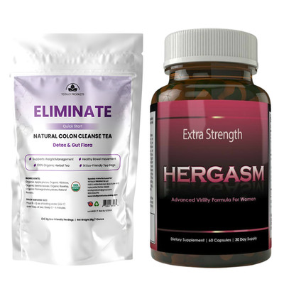 Organic Herbal Tea Colon Cleanse Gut Balance & Female Sexual Health Supplement