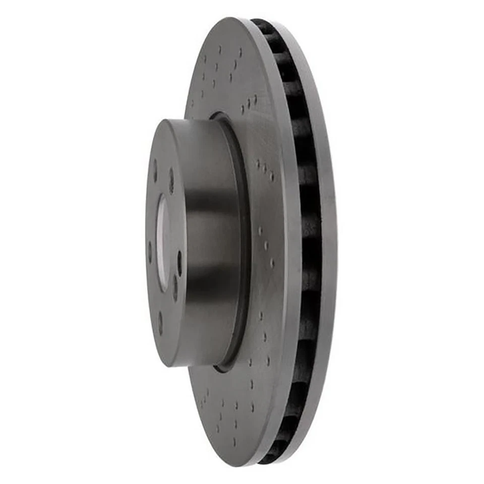 Rotores de freio dianteiro + pastilhas de freio de cerâmica e ferragens para 2015 Mercedes-Benz C250 - Imagem 3 de 4