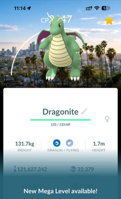 Shiny Dragonite Background Los Angeles - GoTour Kalos - TRADE - Read Description