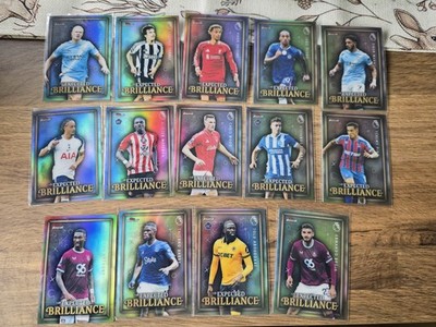Expected Brilliance topps Finest Premier League Bundle x 14 no duplicates 