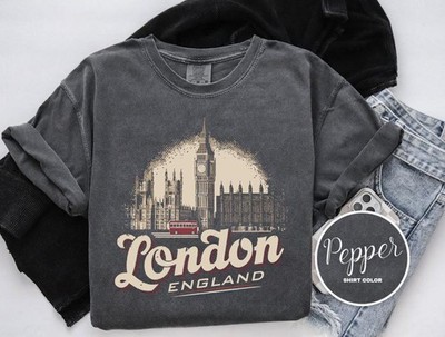 Vintage London England Shirt Travel Gift England Trip Lover Tee