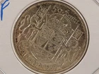 Lot of 5 canada 50 cent half dollars, 1937, 1938, 1939, 1940, and 1941.