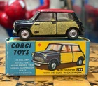 Lovely Vintage Corgi Toys Mini Cooper with De Luxe Wickerwork Boxed SU881
