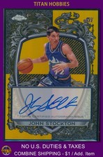 2025 Topps Chrome Signature Style GOLD REFRACTOR #JS John Stockton AUTO /50