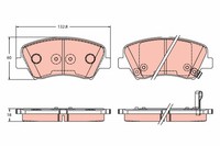 Bremsbelagsatz Scheibenbremse TRW GDB3552 FüR Hyundai UD Elantra FS MD Veloster