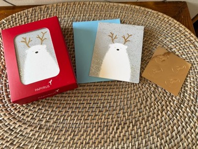 NIB PAPYRUS Polar Bear Holiday 20 Note Cards 3.75''x4.75''