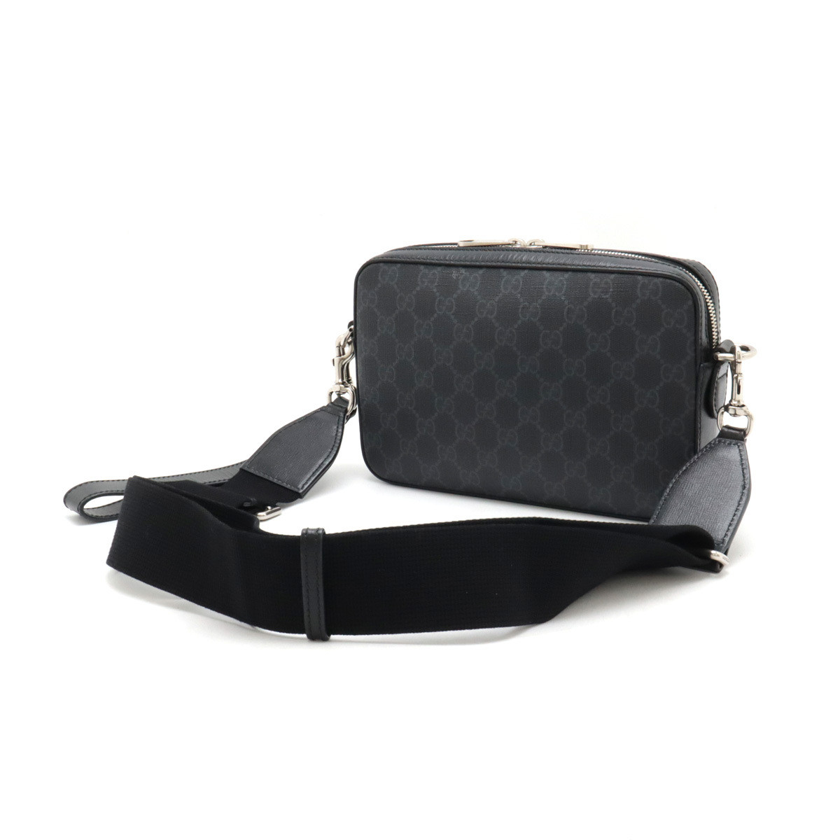 GUCCI GG Supreme Interlocking G Shoulder Bag PVC Leather GUCCI GG Supreme Interlocking G Shoulder Bag PVC Leather