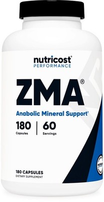 Nutricost ZMA 490mg, 180 Capsules - Gluten Free, Non-GMO, High Quality