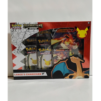 Sealed Pokemon TCG Celebrations Lance's Charizard V Collection Box Promo  Booster