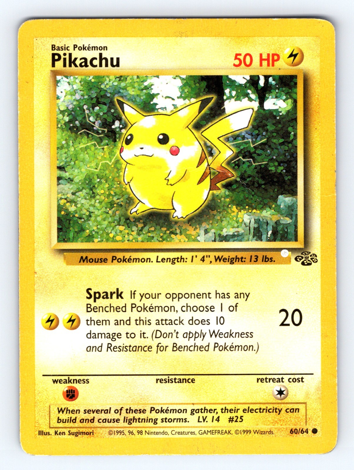 1999 Pokemon Pikachu #60/64 Common - LP 💎