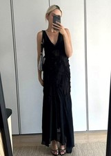 Zara Kleid  GR M Spitze Struktur Schwarz 7521/817 NEU