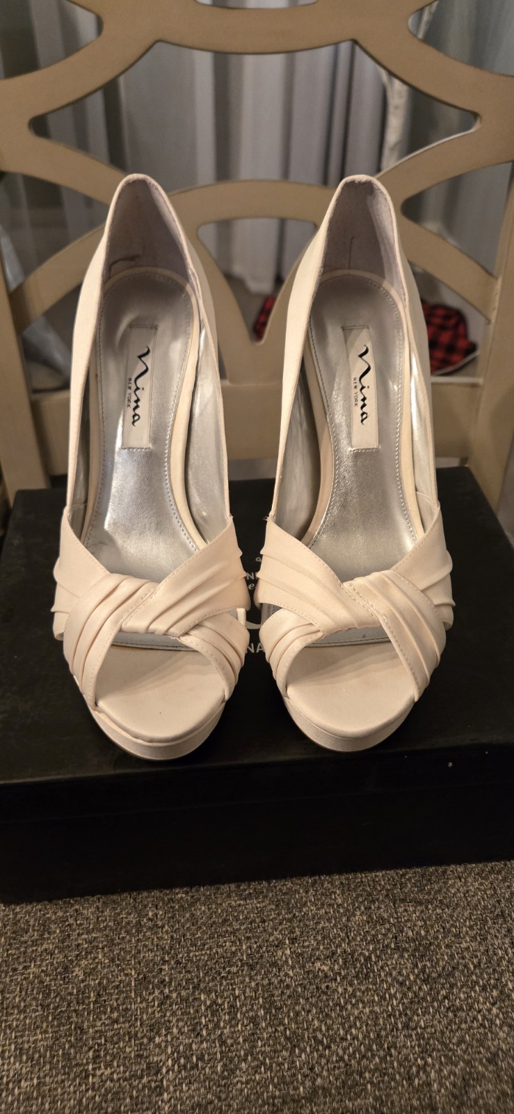 Nina Women's Milan Ivory Color, Satin Pump Dress … - image 1