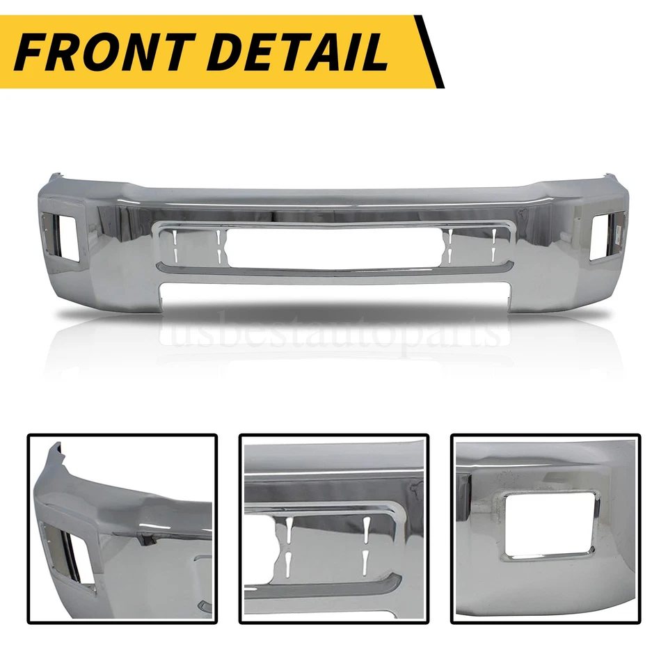 Front Bumper Face Bar W/Fog Hole Fit For Chevy Silverado 2500 3500 HD 2015-2019 - Image 2 of 4