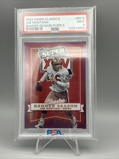 2022 Panini Classics Joe Montana Banner Season Purple PSA 9