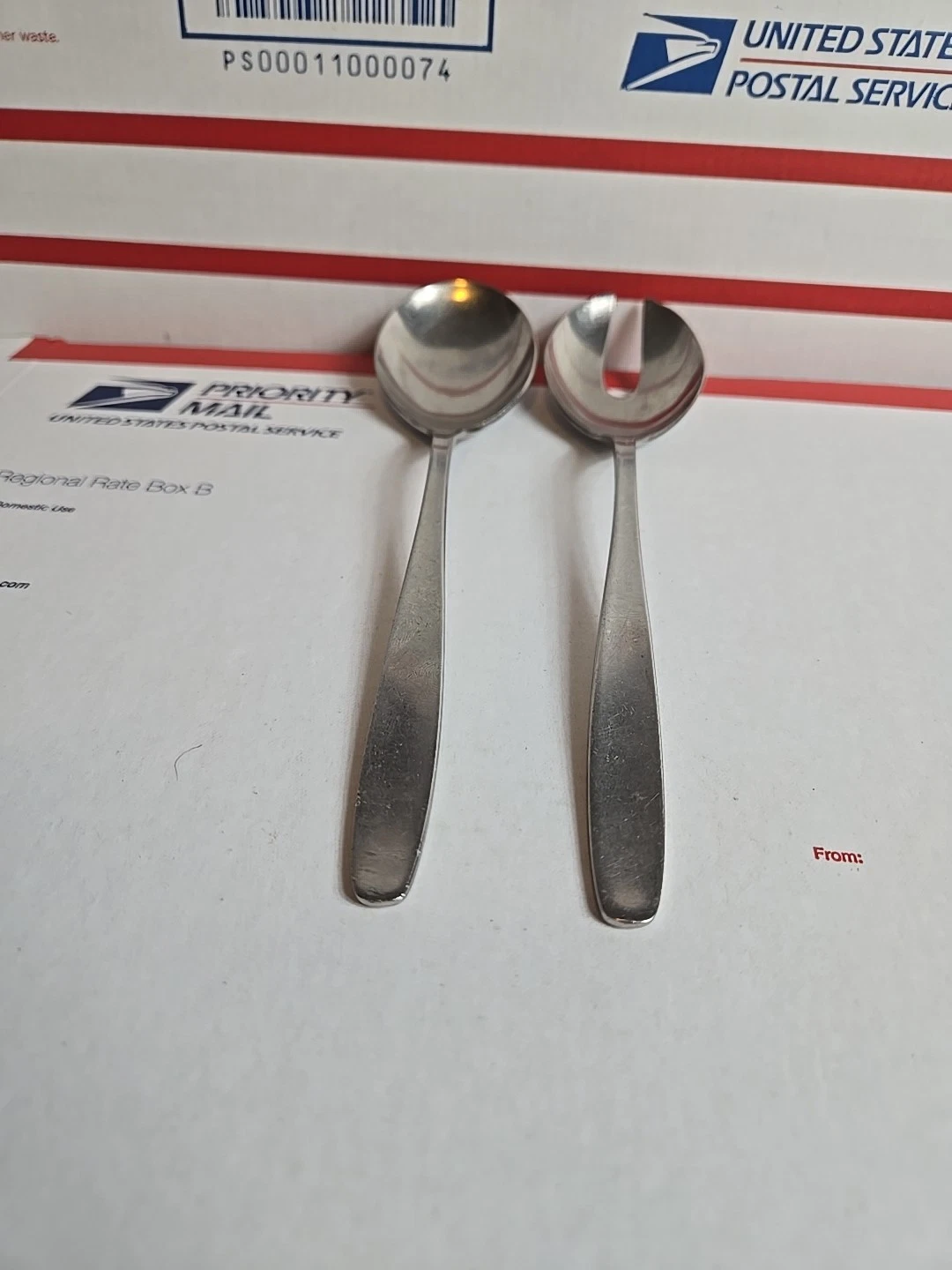 Lot Of 2-Cromargan Stainless Salad Serving Fork & Spoon