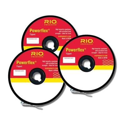RIO Products Powerflex Tippet (3 Pack) (0x, 1x, 2x) (15lb,13lb,10lb) 