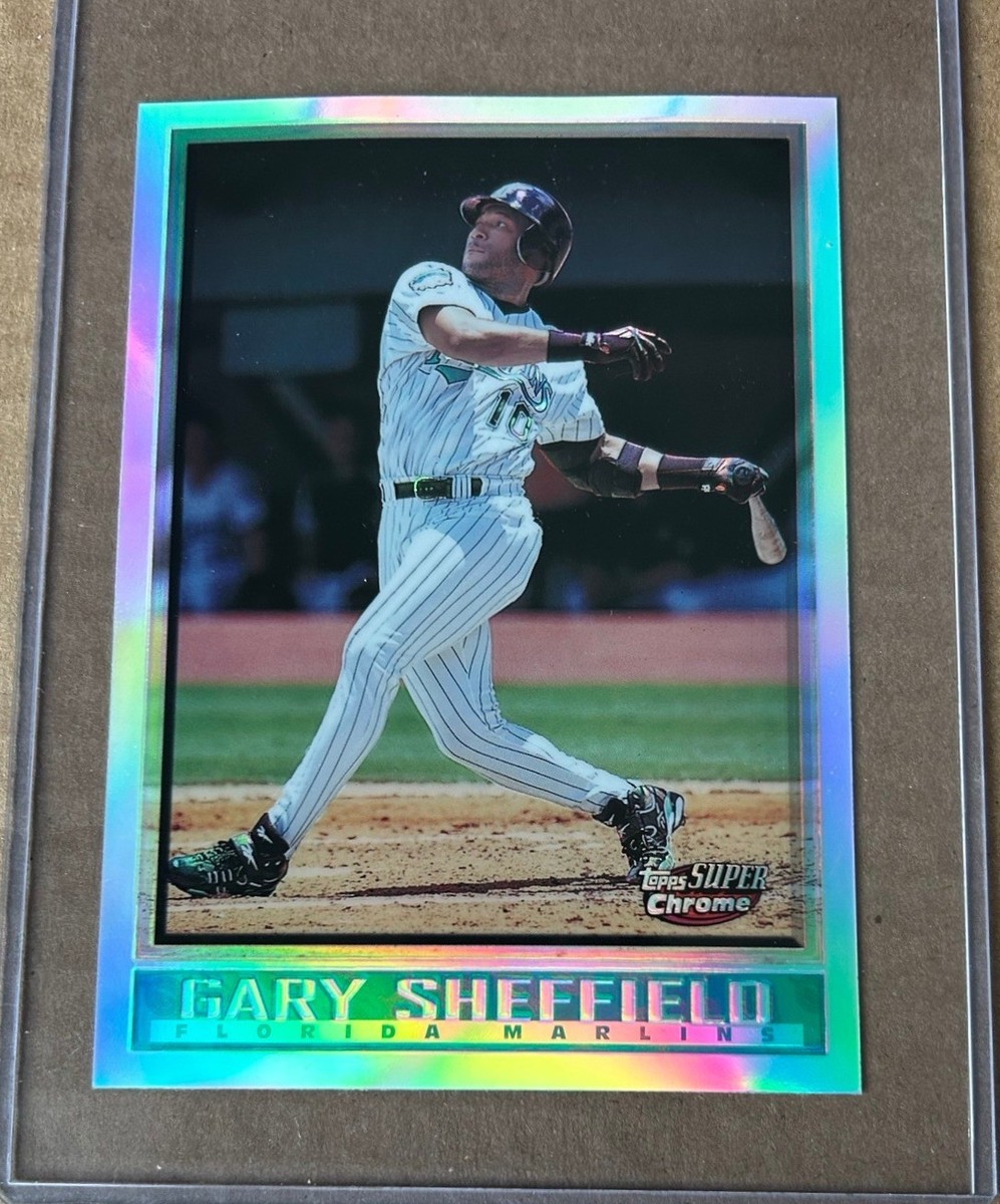 GARY SHEFFIELD 1998 TOPPS SUPER CHROME JUMBOS REFRACTOR Card #14