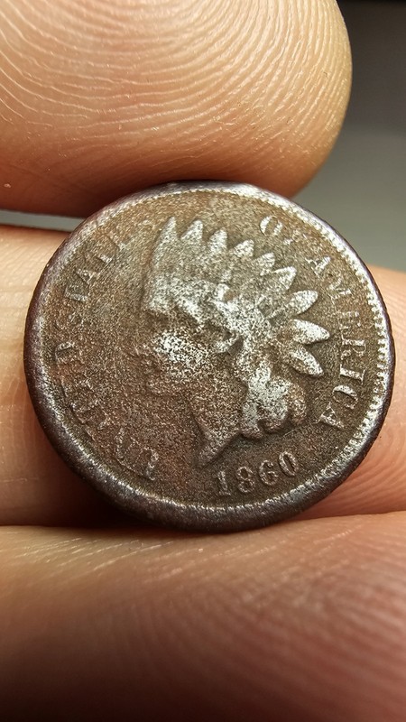 KEY DATE 1860 COPPER INDIAN HEAD One CENT PENNY 