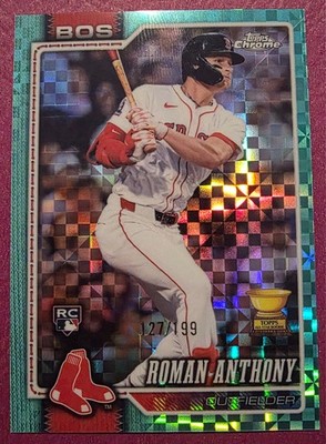Roman Anthony AQUA X-FRACTOR /199 2026 Topps Chrome Red Sox #225 RC