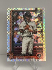 Christian Koss 2025 Topps Chrome Update Xfractor Rookie SP Giants RC #USC26