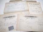 MAGNIER BEHRENDS ABRY BINDING INVOICES for OCTAVE SHEET & Louis PARIS 1865