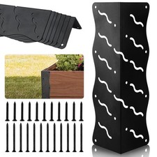 Set of 8 Raised Garden Bed Corner Brackets with Wood Screws, Rust Resistant M...