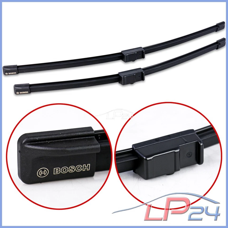 JEU BALAIS D'ESSUIE-GLACE AVANT BOSCH AEROTWIN A927S POUR MAZDA 3 BK 2003-08 - Photo 3/4