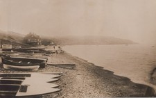 Totland Bay Isle of Wight UK boats on beach antique 1900s - Original Photo