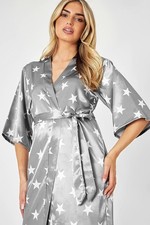 CityComfort Kimono Dressing Gowns, Women's Satin Robe, Ladies, Size Medium