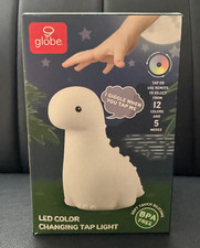 Kids Night Light Globe Electric Dinosaur Duo Multicolor Changing LED Silicone