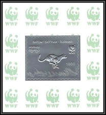 86295 batum georgie WWF guepard Bf argent silver stamps ** MNH local stamps