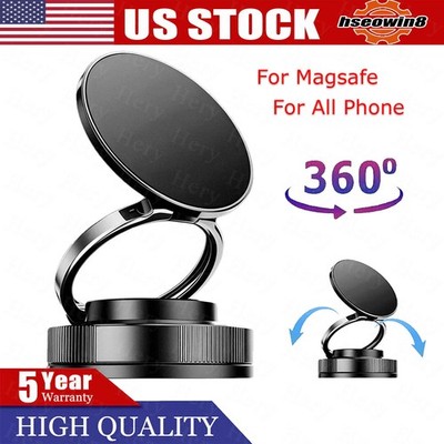 360° Adjustable Magnetic Vacuum Suction Cup Car Phone Holder Mount for MagSafe