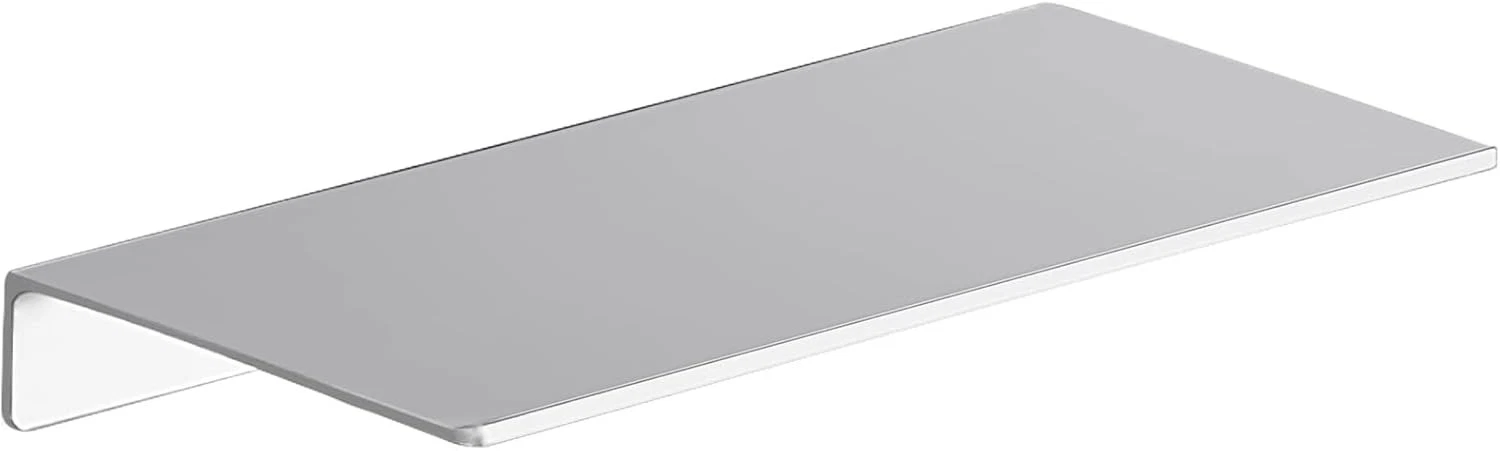 Danpoo Adhesive Floating Shelf for Wall Storage, Metal 12 IN, Silver