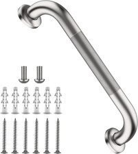 Brushed Nickel Grab Bar 12 Inch, Grab Bar for Bathtub and Shower