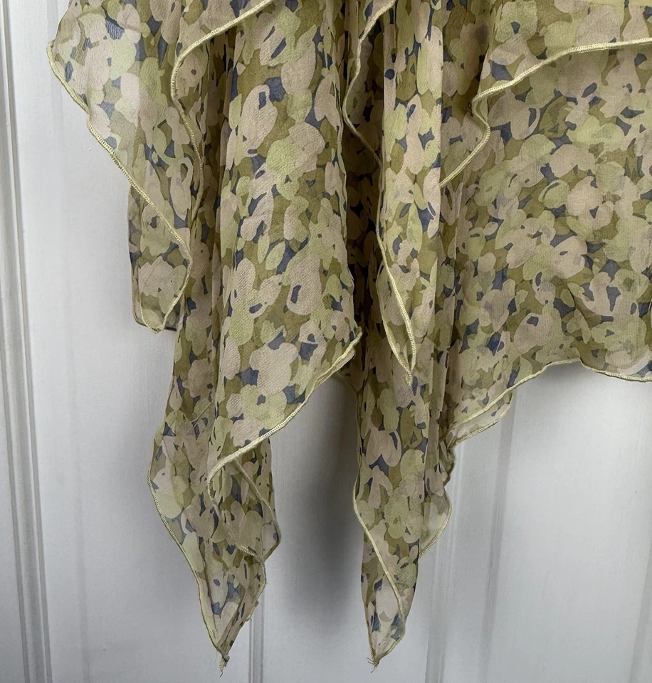 VTG Bloomingdales Silk Handkerchief Skirt Size 12 Ethereal Fairycore Pastels - Image 3 of 4