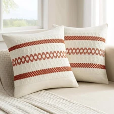 MIULEE Set of 2 Burnt Orange 18" x (Pack 2), 